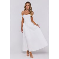 Polished Darling Off Shoulder Maxi Dress White | Hello Molly (US)