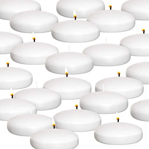 Royal Imports 10 Hour Floating Candles, 3” White Unscented Dripless Wax Discs, for Cylinder Vases, C | Amazon (US)