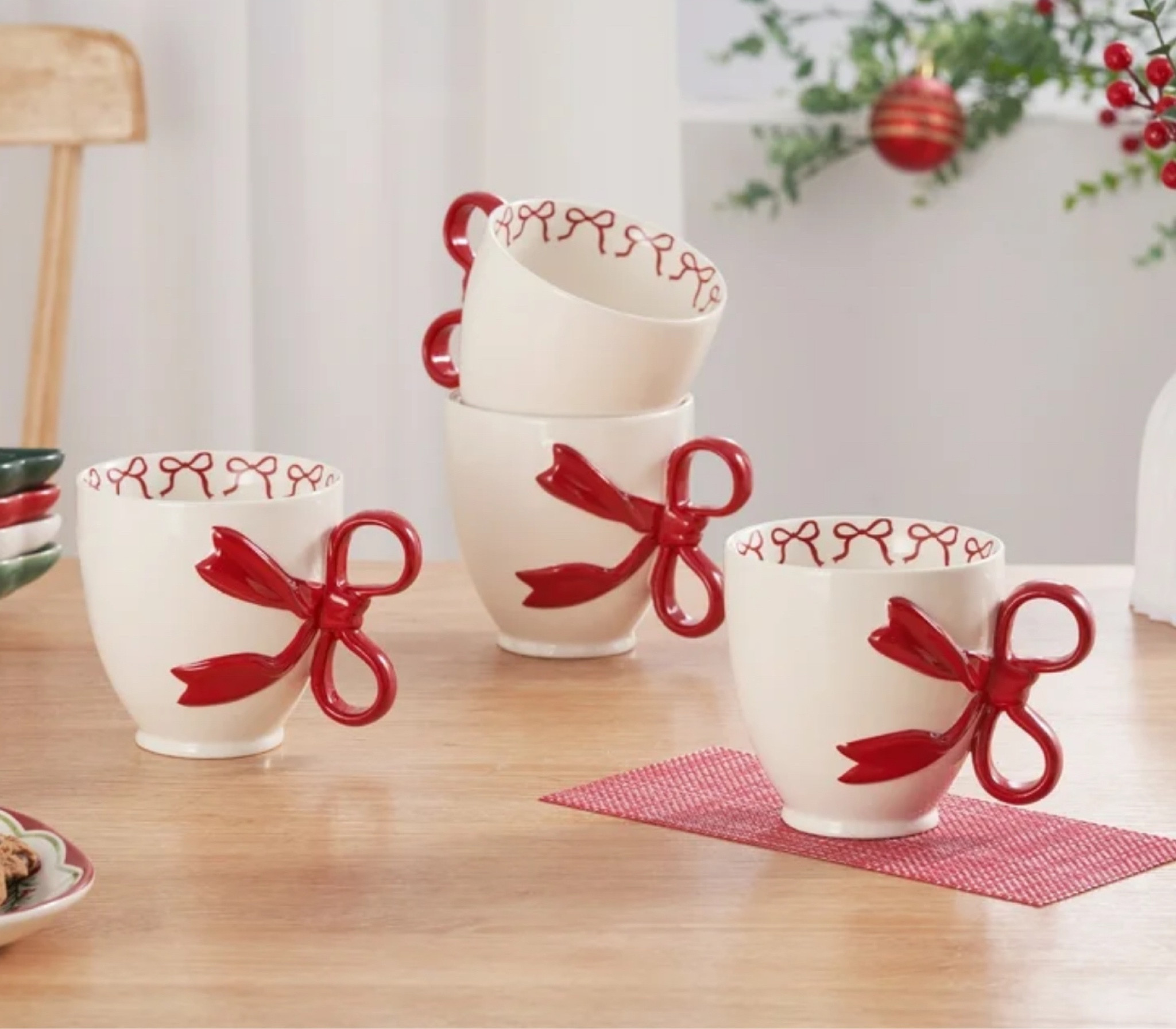 Bow mugs
 Red bow mugs 
Holiday finds 
Walmart finds 
Home decor


#LTKsalealert #LTKSeasonal #LTKfamily