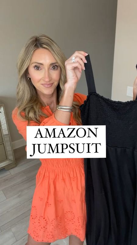 Amazon jumpsuit. I’m 5’7 wearing size small. If in between go up. So comfy! Can be dressed up or down. Comes in more colors 

#LTKunder50 #LTKFind #LTKstyletip