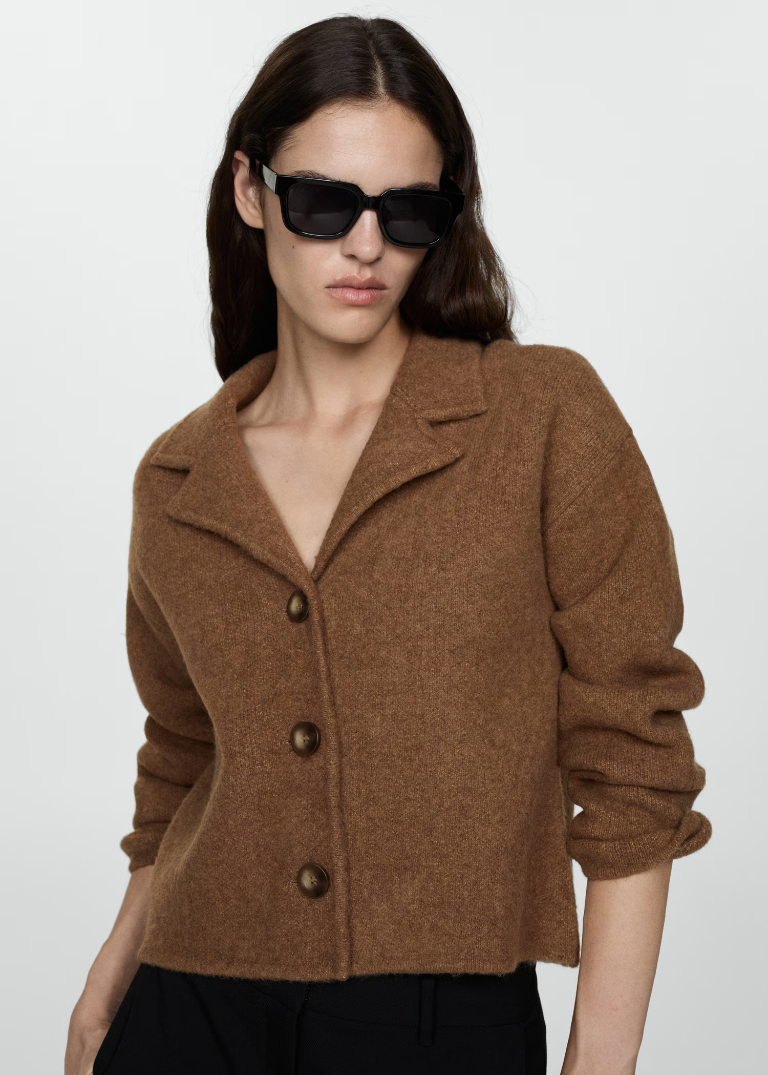 Knitted buttoned jacket - Women | MANGO USA | Mango (US/MX/AU)