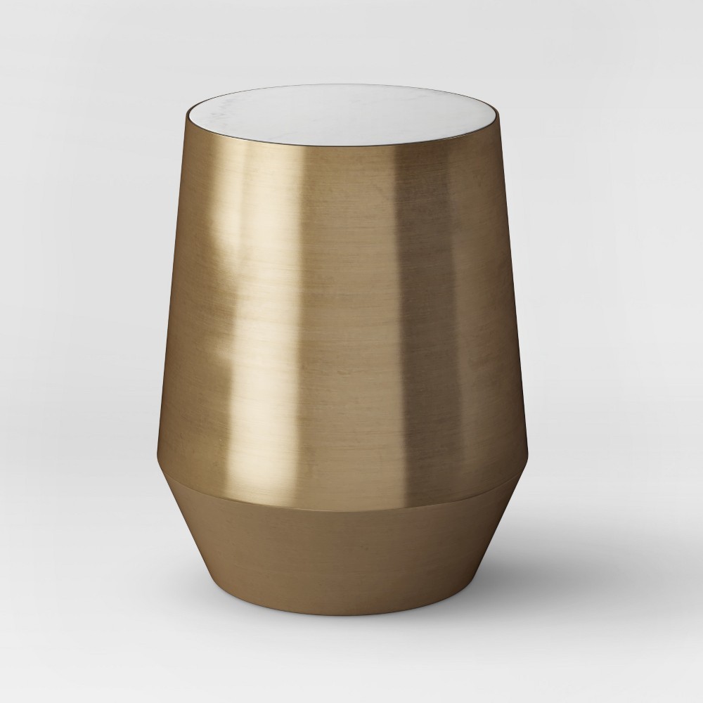 Mawr Metal Accent Table White Marble/Gold - Project 62 | Target