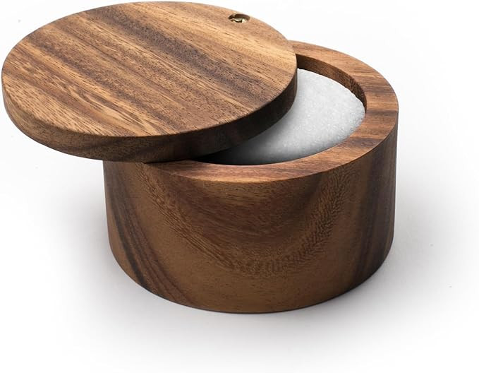Ironwood Gourmet 28221 Appalachian Salt Cellar, Acacia Wood, 4 x 4 x 2.5 inches, Brown | Amazon (US)