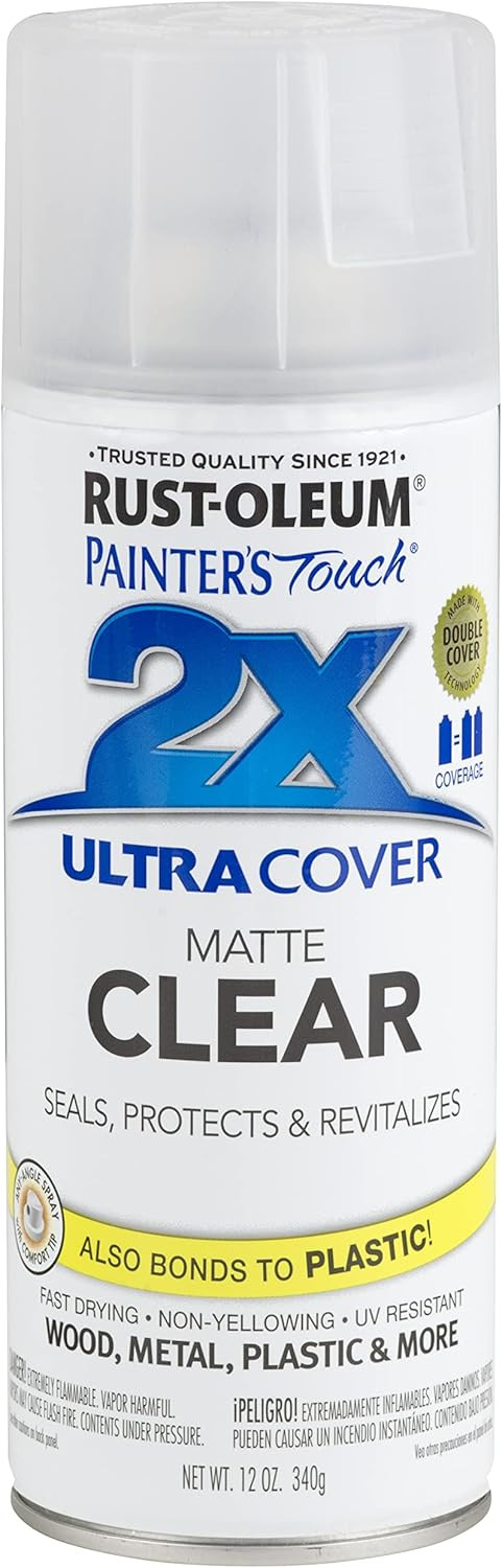 Rust-Oleum 249087 Painter's Touch 2X Ultra Cover, 12 Ounce (Pack of 1), Matte Clear, 12 Fl Oz | Amazon (US)