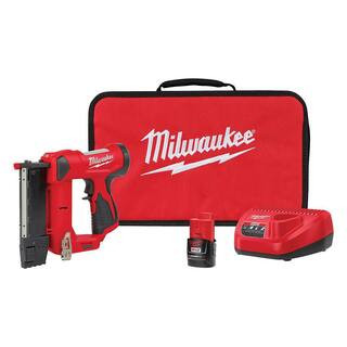M12 12-Volt 23-Gauge Lithium-Ion Cordless Pin Nailer Kit with 1.5 Ah Battery, Charger and Tool Ba... | The Home Depot