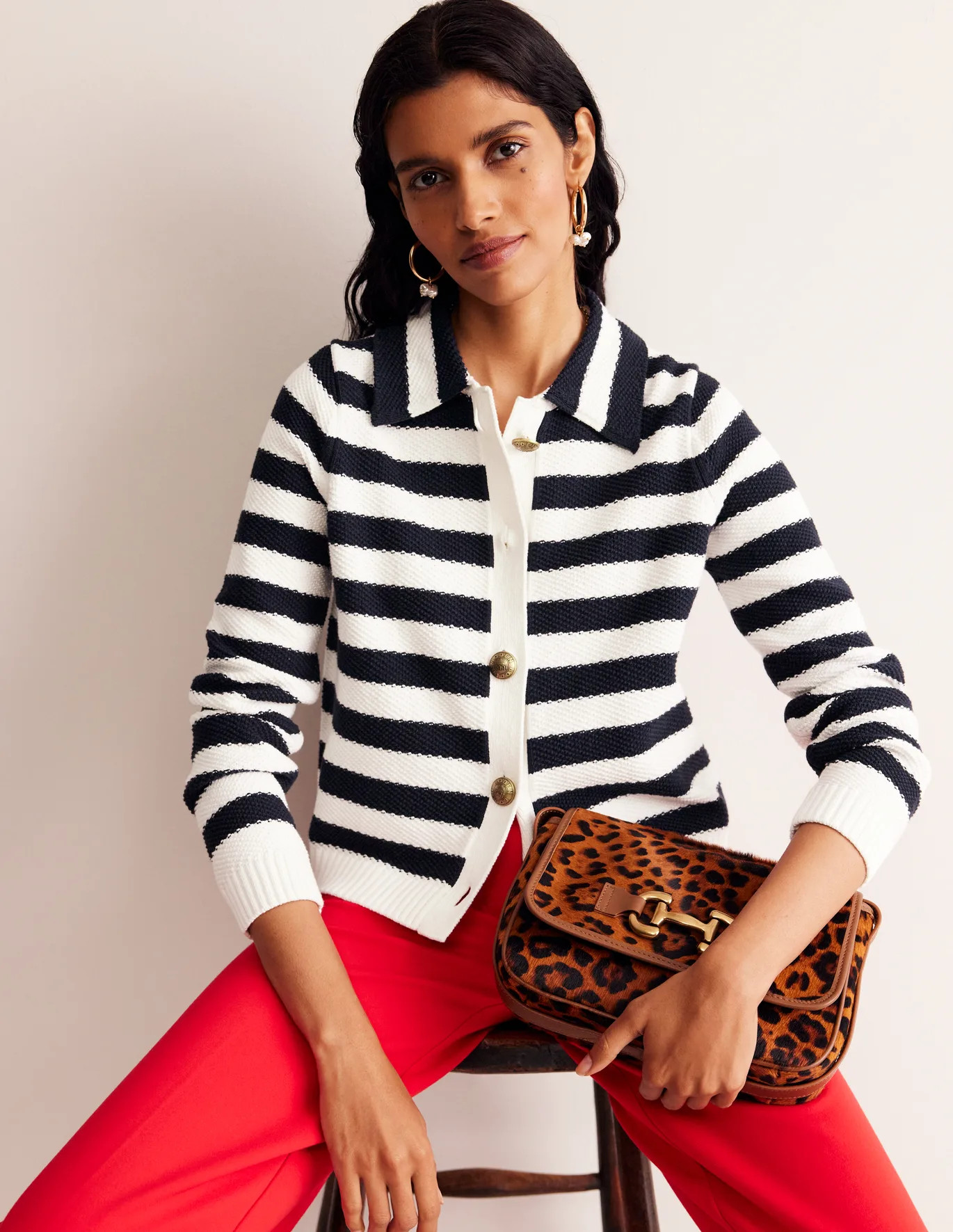 Collared Knitted Cardigan | Boden (US)
