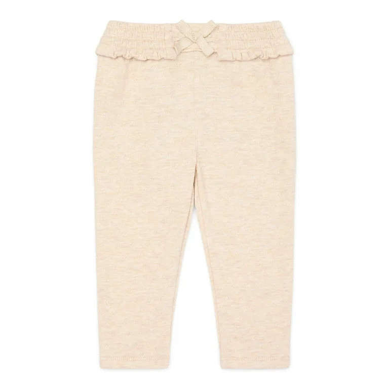 Garanimals Baby Girl Ruffle Bow Pointelle Legging, Sizes 0-24 Months | Walmart (US)