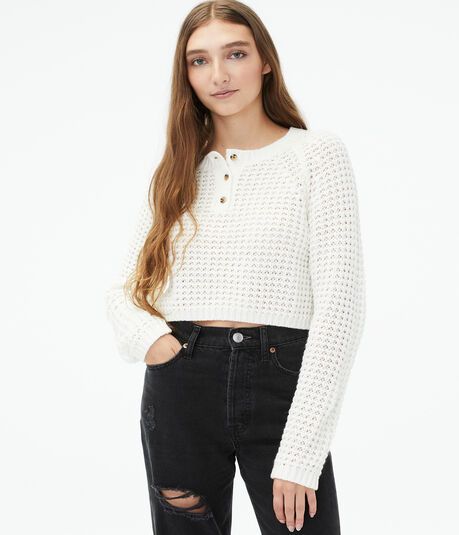 Solid Henley Sweater | Aeropostale