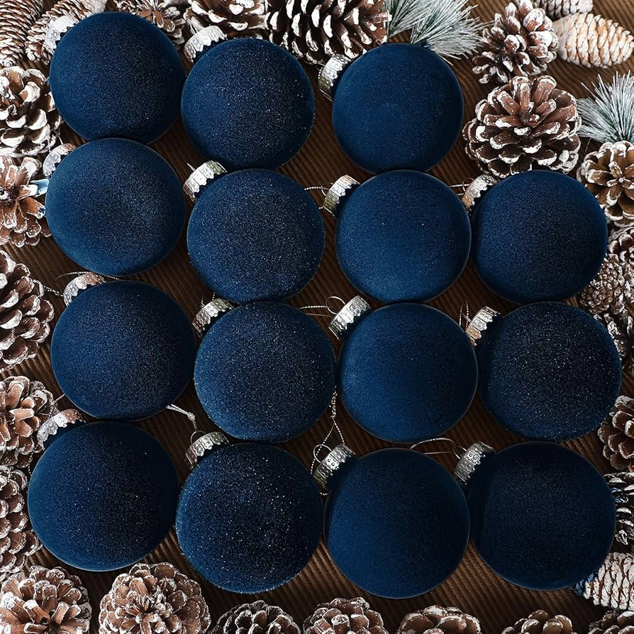 Liliful 15 Pcs Velvet Christmas Balls Bulk Flocked Christmas Tree Ball Ornaments Plastic Balls Xm... | Amazon (US)