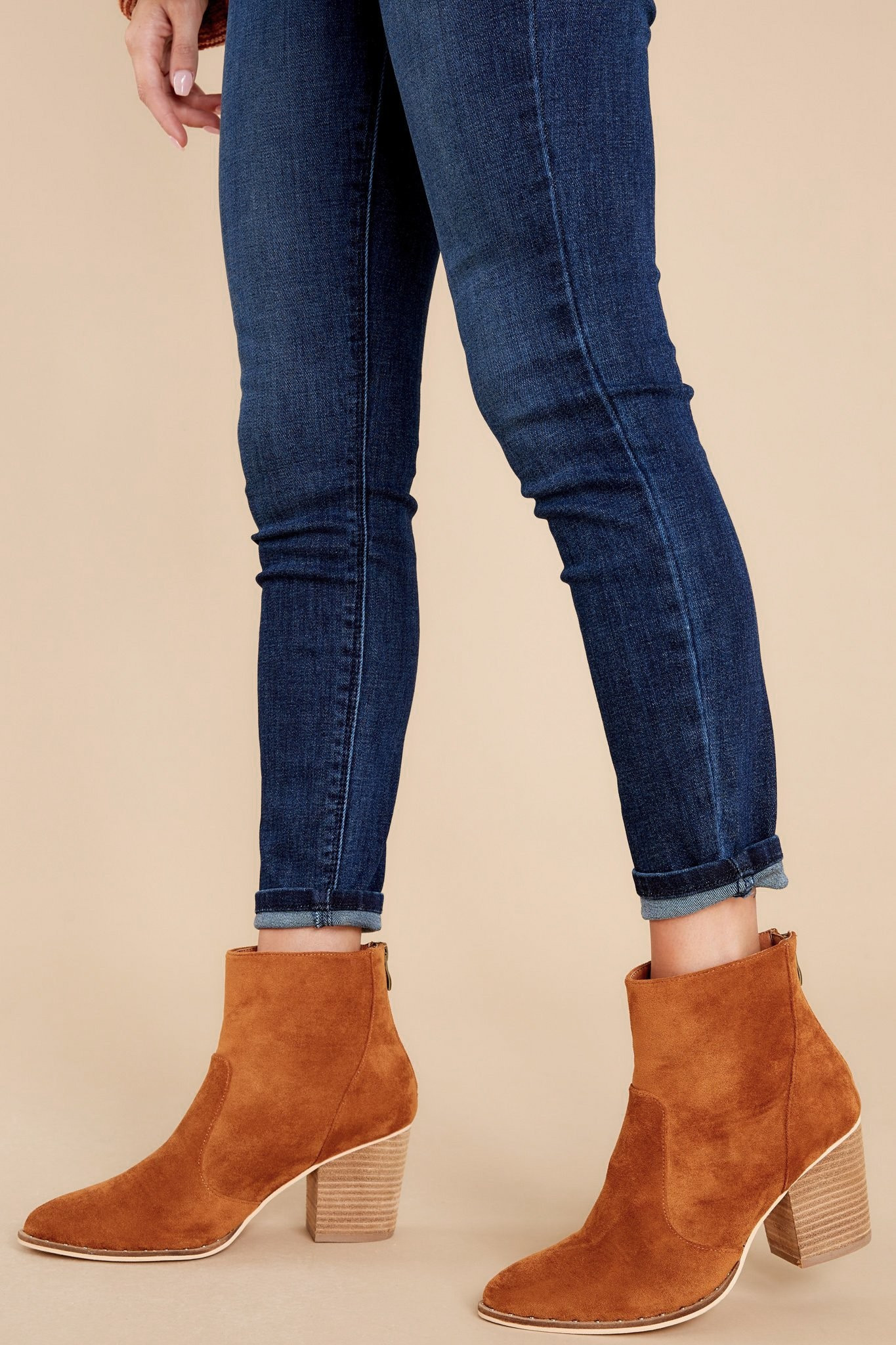 First Steps Camel Ankle Booties | Red Dress 