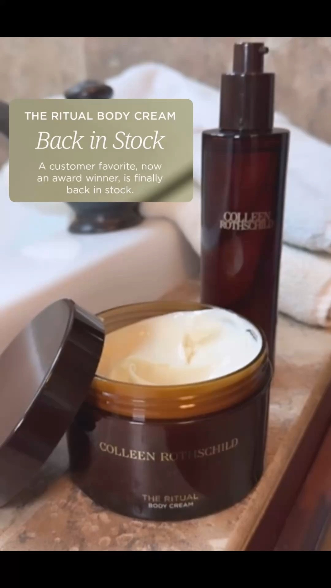 Colleen Rothschild skincare. Body cream. 
Code: TWOPEAS20