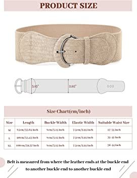 SATINIOR 3 Pieces Women Wide Belt for Dress Women Dress Belt Stretchy Cinch Leather Elastic Belt ... | Amazon (US)