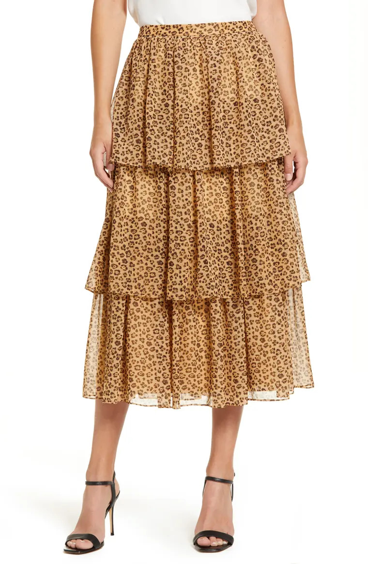 Print Tiered Ruffle Skirt | Nordstrom