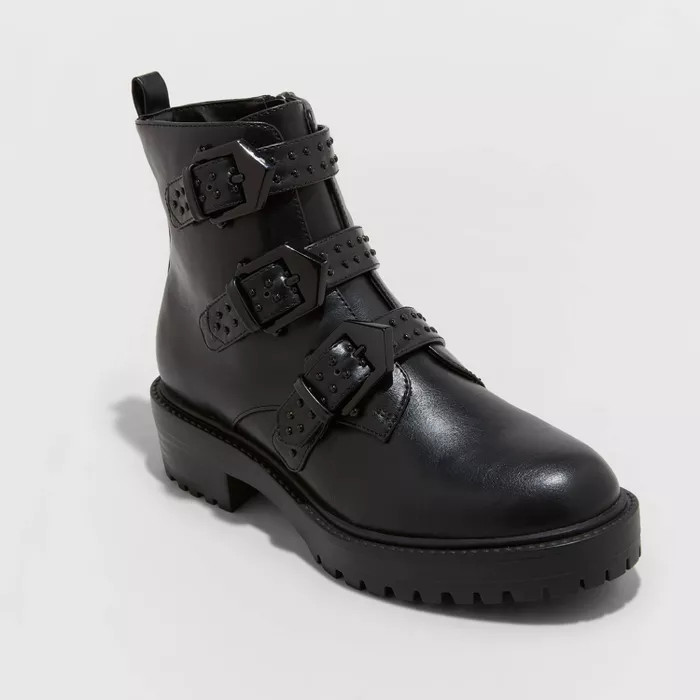 Women's Calypso Buckle Boots - A New Day™ Black | Target