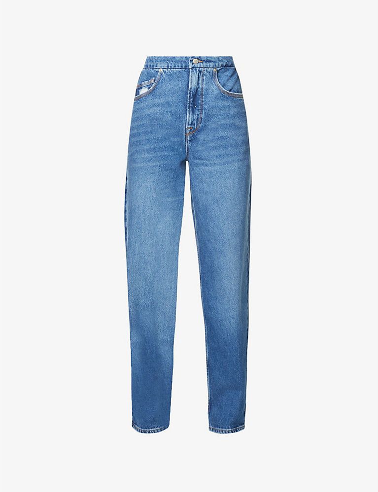 Good ‘90s straight-leg high-rise cotton-blend denim jeans | Selfridges