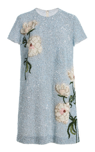 Beaded Chine Florals Mini Cocktail Dress | Moda Operandi (Global)