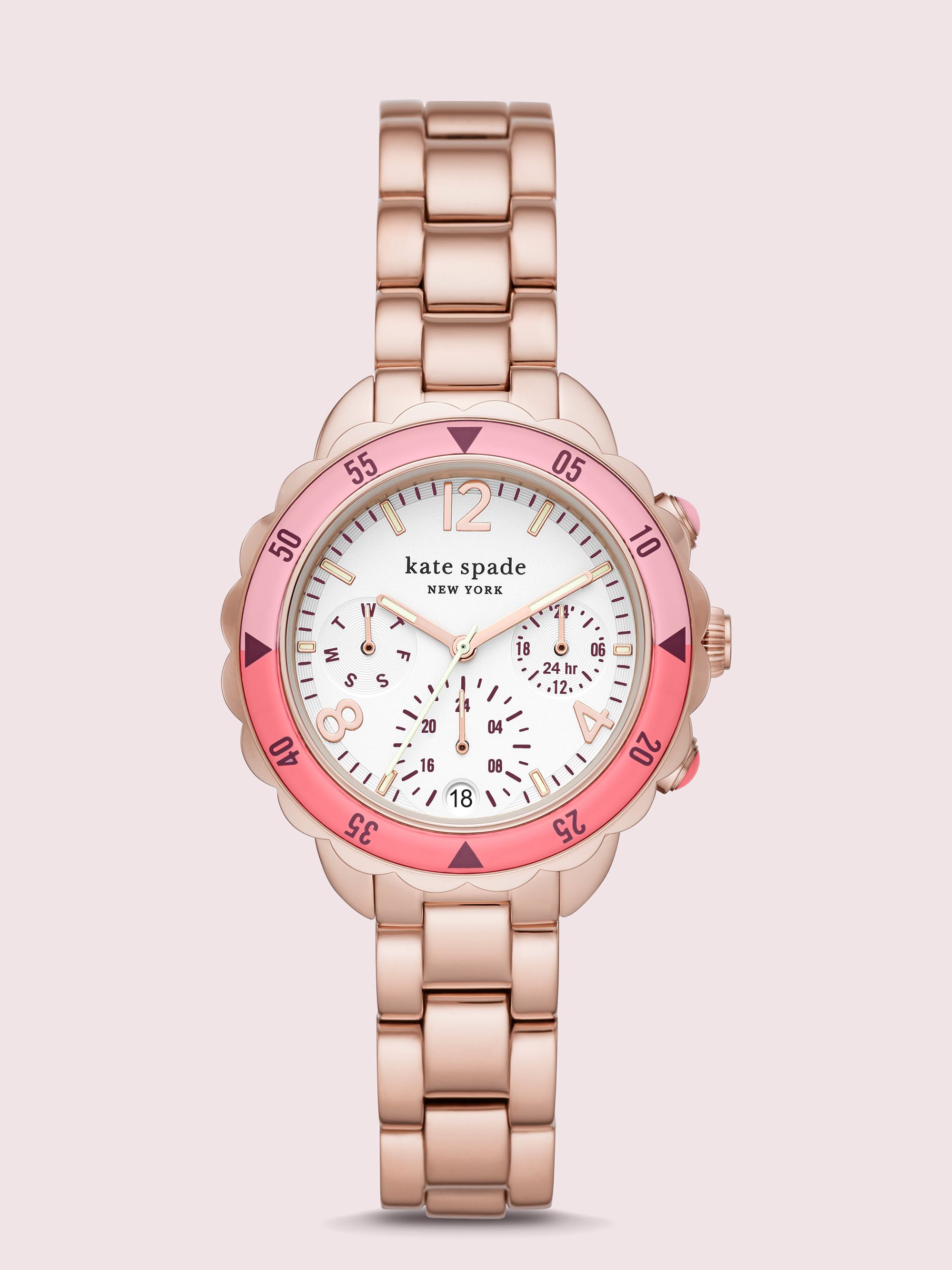 baywater dive-inspired rose gold-tone stainless steel watch | Kate Spade (US)