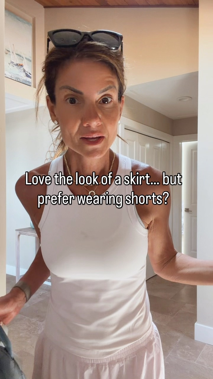 These skirt shorts give you the look of a skirt with the comfort and coverage of shorts, which is exactly why I keep reaching for them. I paired them with a high-neck tank (available in more colors), comfortable sneakers, and a cute pickleball bag for an easy outfit that’s ready for the court, a walk, or running errands.

I am 5'7" tall wearing a size small and everything or a size 4.

#LTKootd #LTKOver40 #LTKfitnessgoals