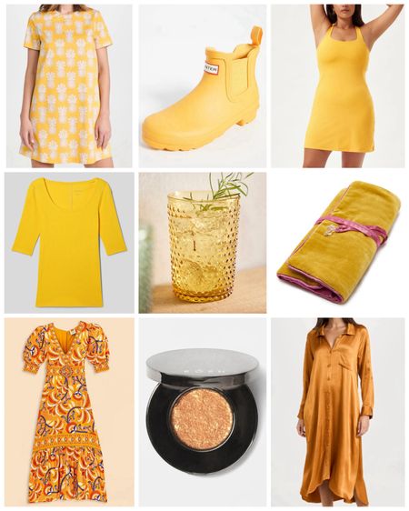 Lucky Zodiac Colors for 2024: Taurus (yellow) & Pisces (dark yellow) Edit 🌙 I love a bold colored Hunter Boot! And how sweet is this mustard velvet jewelry roll? I’m picturing this yellow glass full of lemonade in the summer & would wear this workout dress with everything as soon as spring hit  

#LTKfindsunder100 #LTKGiftGuide #LTKSeasonal