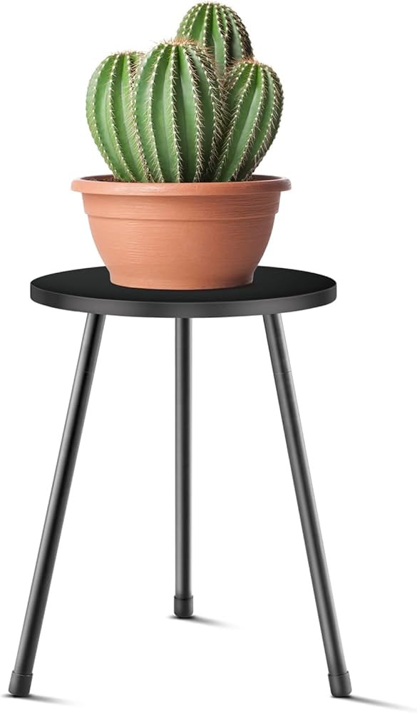 Amazon.com: KINNARY Plant Stand Indoor, Mid Century Wood Plant Stand Black Plant Table for Flower... | Amazon (US)
