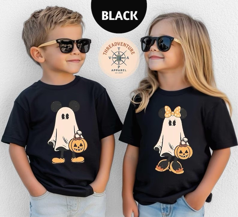 Retro Mickey and Minnie Mouse Halloween Kids Matching Shirt, Mickey Ghost Shirt, Minnie Ghost Shirt, Spooky Season Shirt, Kids Halloween Tee

#LTKHalloween #LTKSeasonal #LTKFallSale