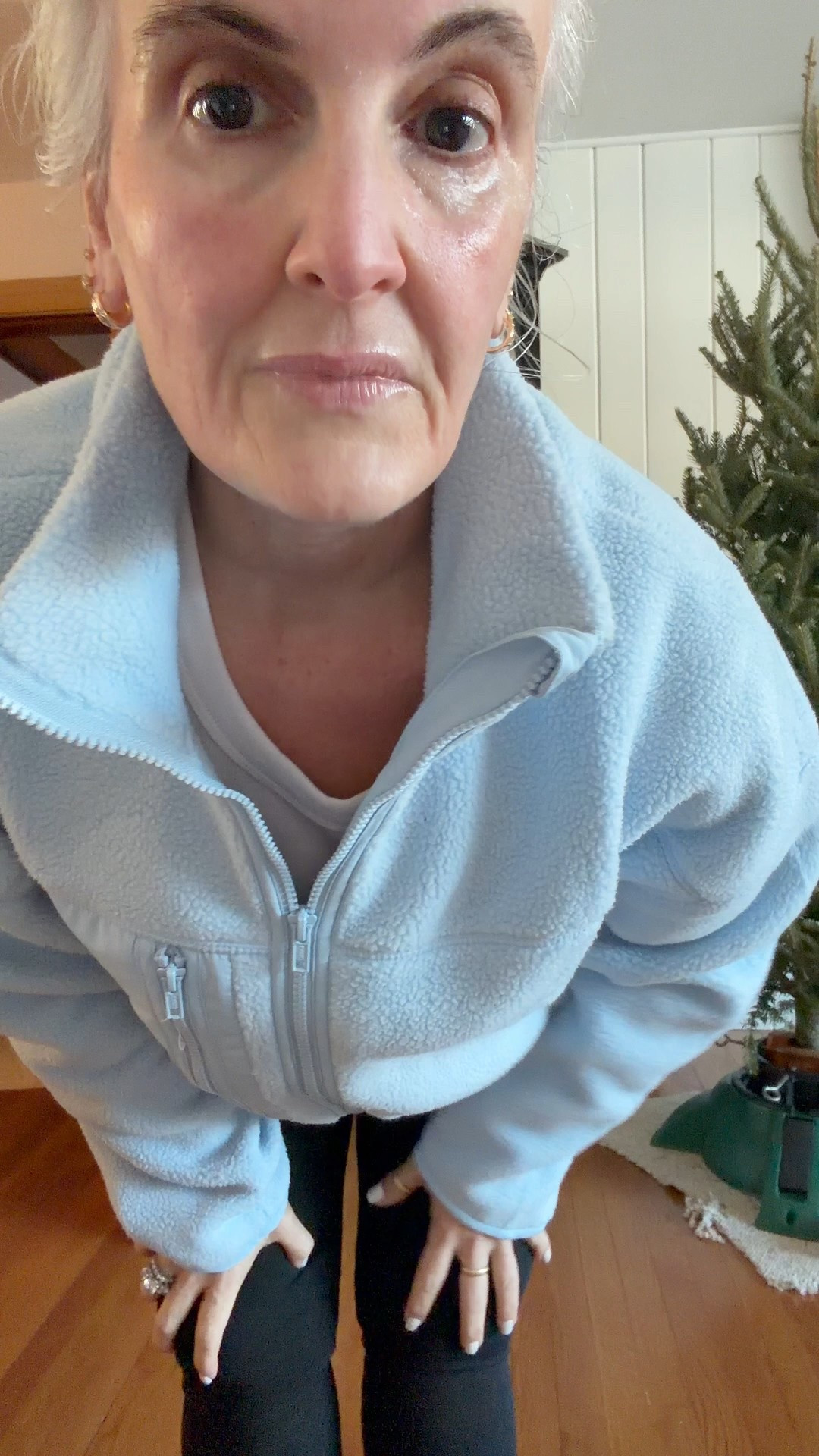 Layering for cold. The fleece is on sale I’m in a large. The vest is so good. And my fav leggings 

#LTKOver40 #LTKMidsize #LTKPlusSize