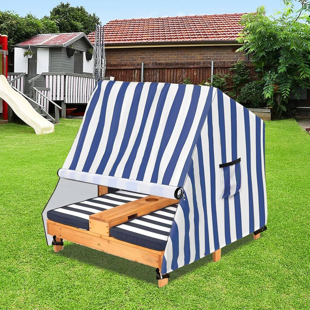 Kids Outdoor Chaise Lounge Cover for Wooden Double Chaise Lounge,Waterproof Patio Furniture Cover... | Amazon (US)