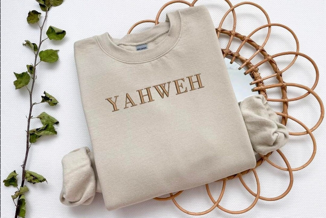 YAHWEH Embroidered Sweatshirt  Embroidered Christian - Etsy | Etsy (US)