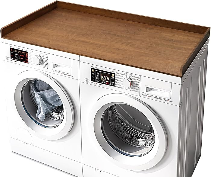 Washer Dryer Countertop, 27.5" x 54" Bamboo Washer and Dryer Countertop for Laundry Room Organiza... | Amazon (US)