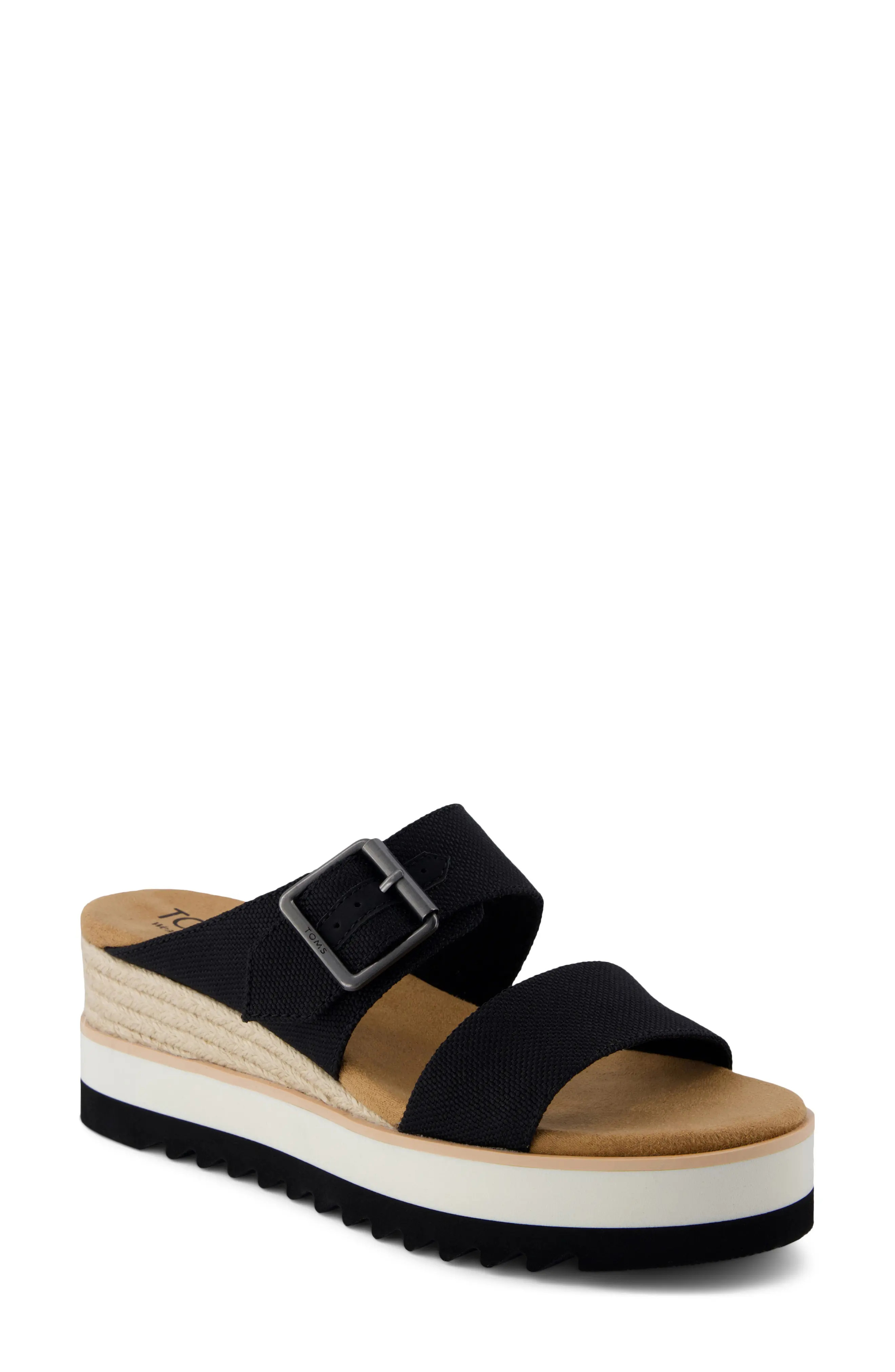 TOMS Diana Platform Slide Sandal in Natural at Nordstrom, Size 5 | Nordstrom