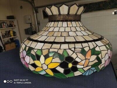 Stained Glass  flowers Hanging Lamp Shade Light chandelier Tiffany style 23"  | eBay | eBay US
