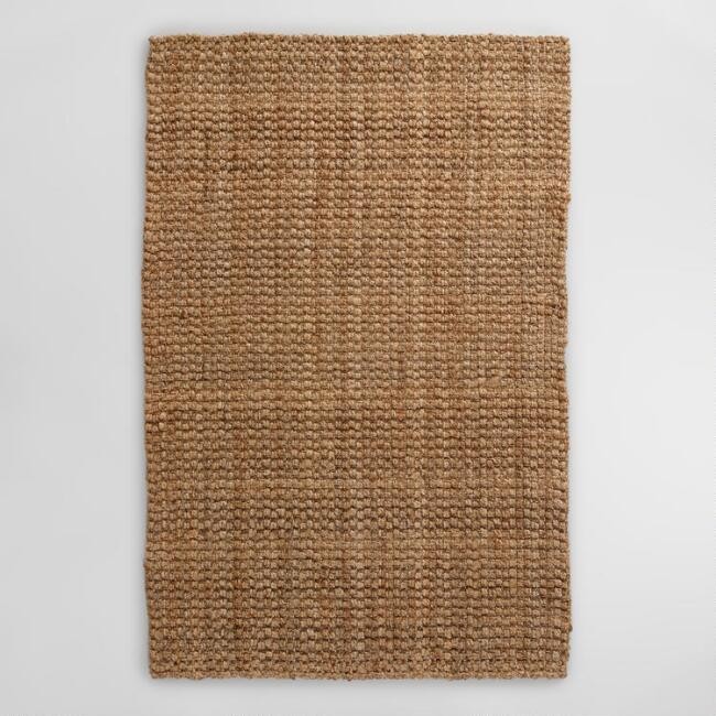Natural Basket Weave Jute Area Rug | World Market