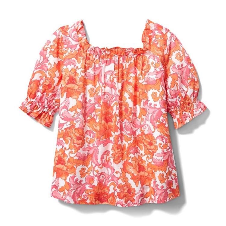 Floral Puff Sleeve Swing Top | Janie and Jack
