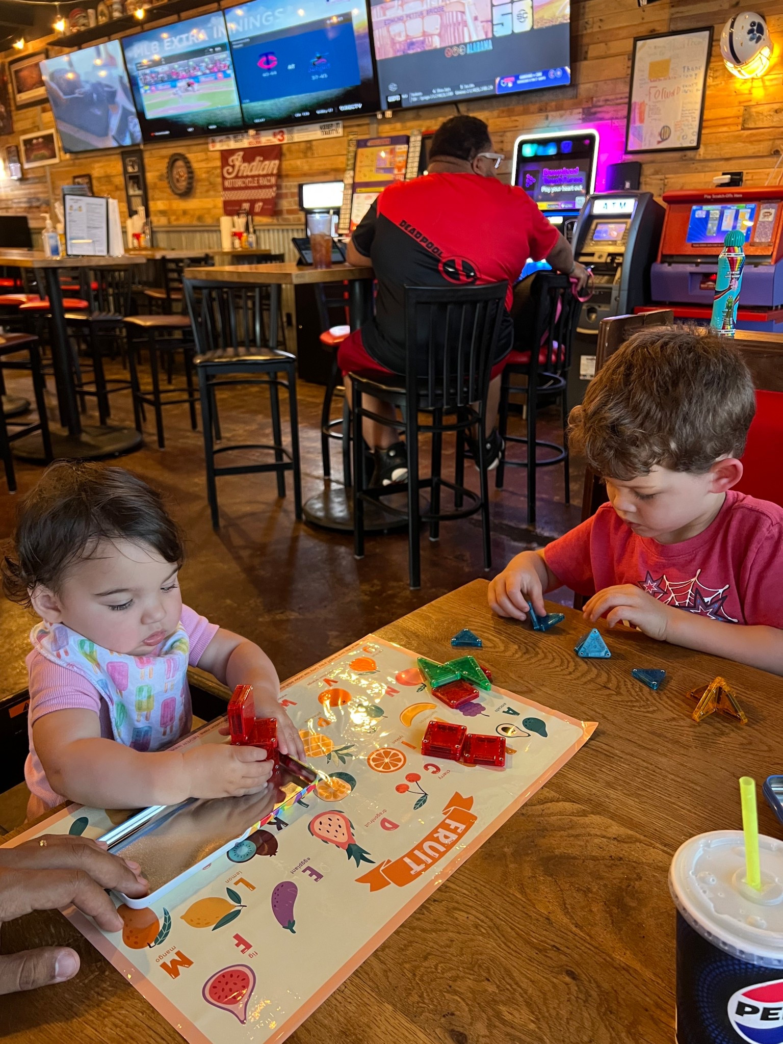 Dining out essentials! 

The mini magnatiles are a hit with the magnetic case. The case is small for travel and easy to pack on the go! 

Disposable placemats have a sticky backing for no more using the table as a plate. 

#diningout #kidstoys #toddlertoys #magnatiles 

#LTKKids