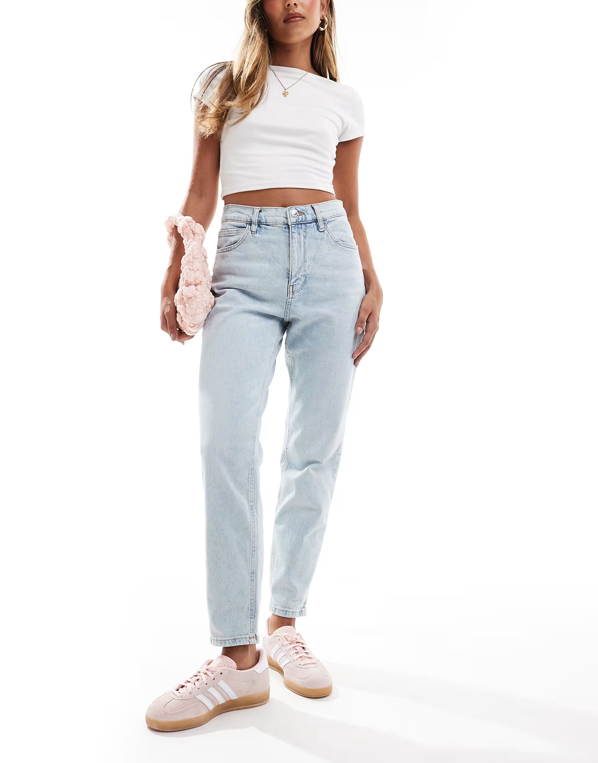 Mango mom jeans in bleach light blue | ASOS (Global)