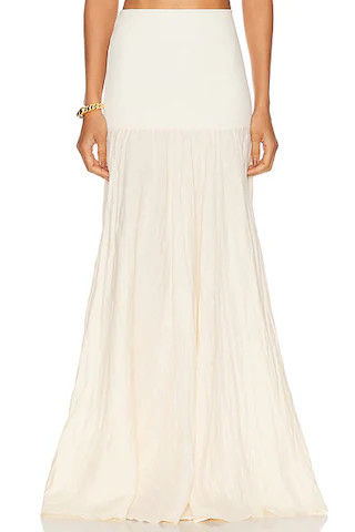 Johanna Ortiz Light And Sound Ankle Skirt in Ecru | FWRD | FWRD 