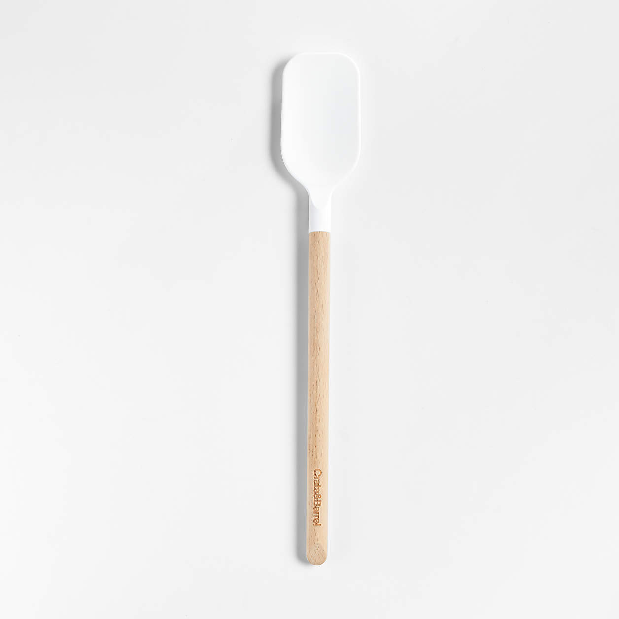 Crate & Barrel White Silicone and Wood Spoonula + Reviews | Crate & Barrel | Crate & Barrel