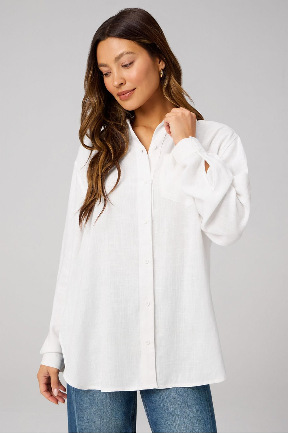 Lifestyle Linen Button-Up Shirt | Fabletics