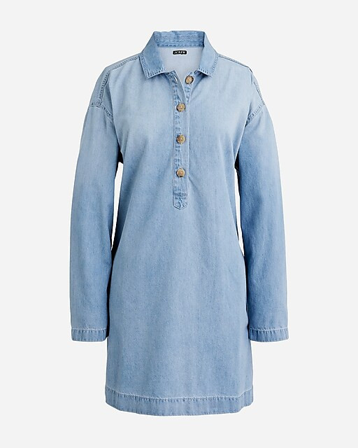 Popover dress in chambray | J. Crew US