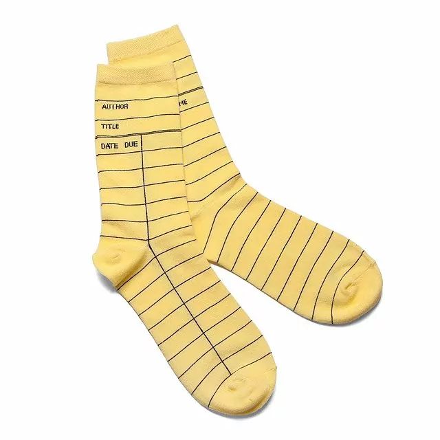 Library Card Socks | UncommonGoods