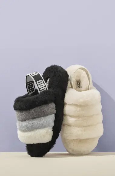 Fluff Yeah Genuine Shearling Slingback Sandal | Nordstrom