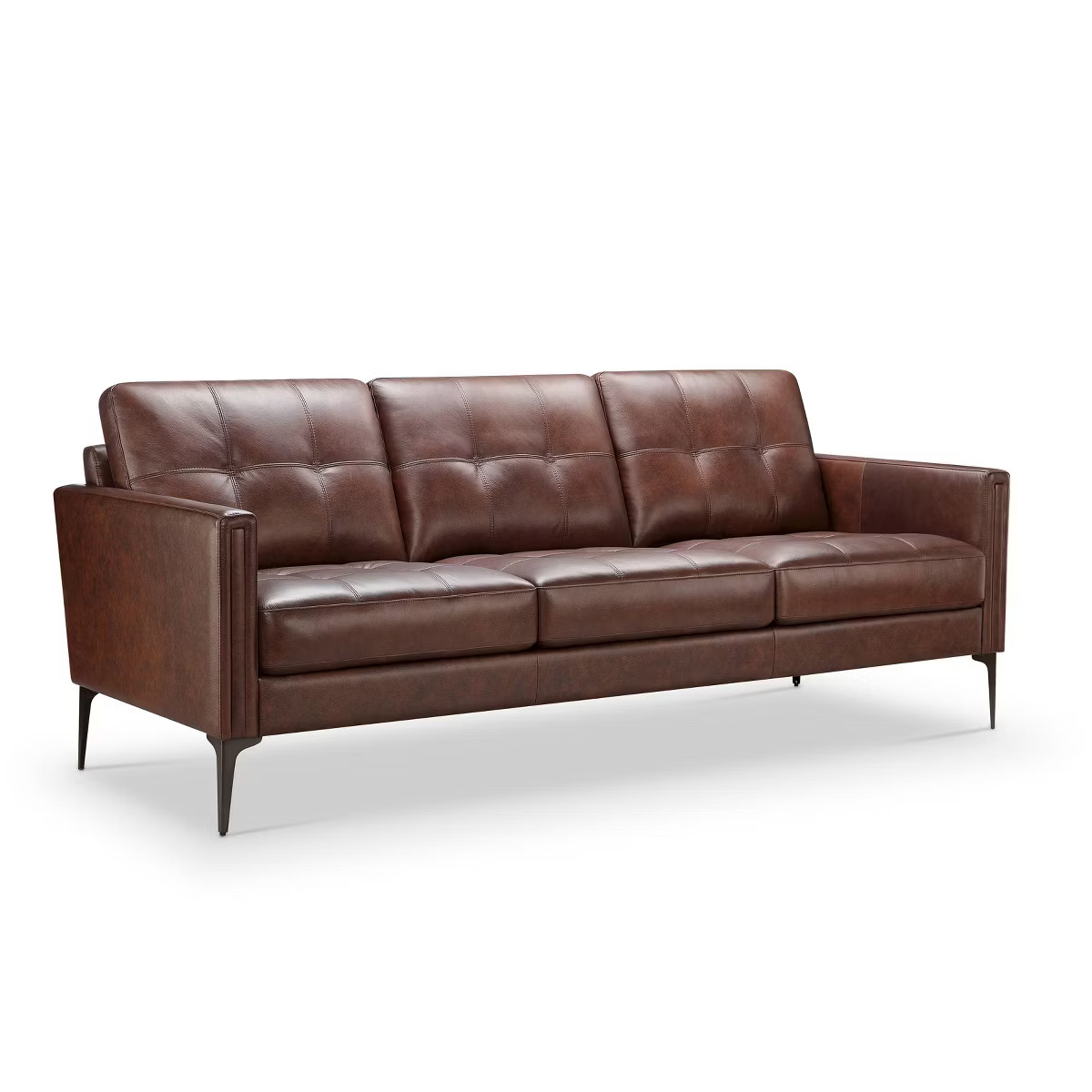 Tangelo Leather Sofa Brown - Abbyson Living | Target