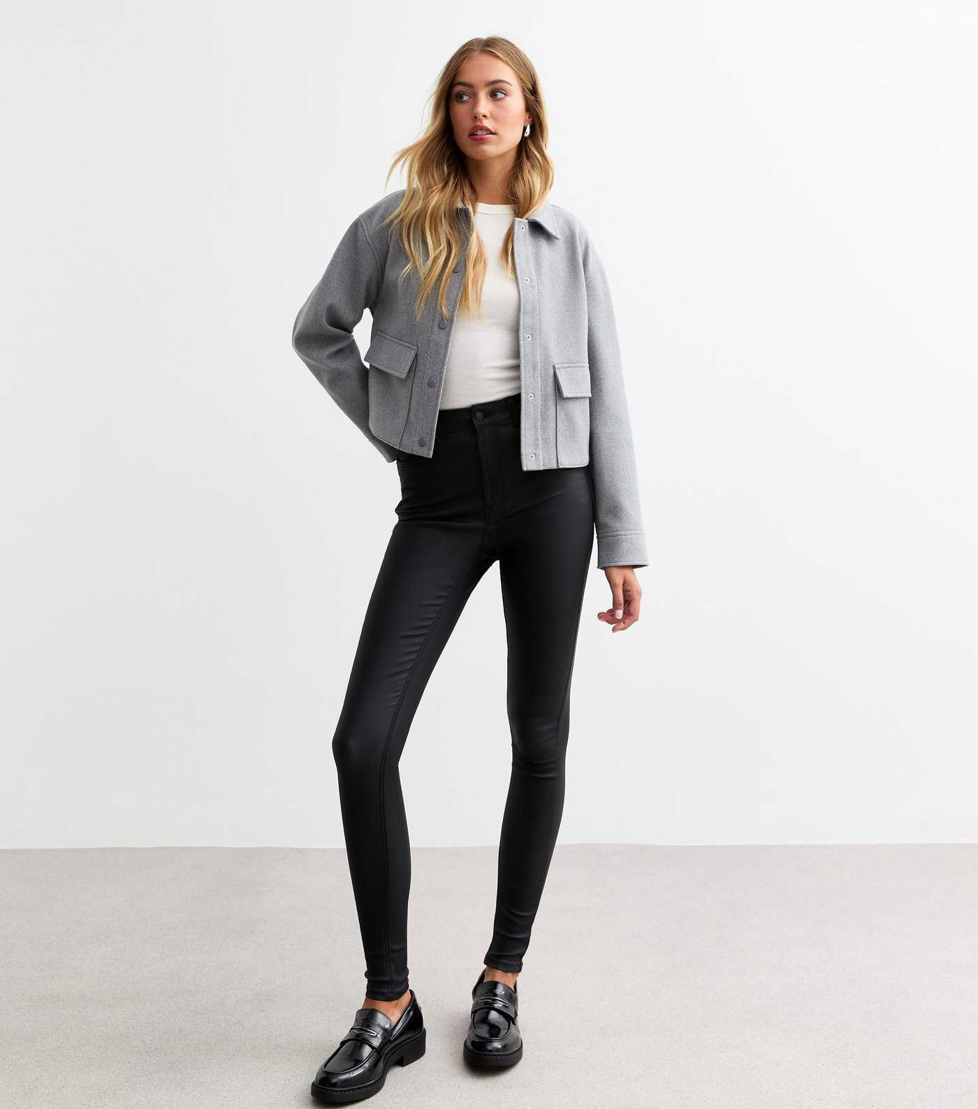 Tall Black Coated Skinny Jeans | New Look | New Look (UK)