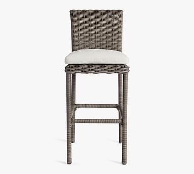 Huntington All-Weather Wicker Barstool | Pottery Barn (US)