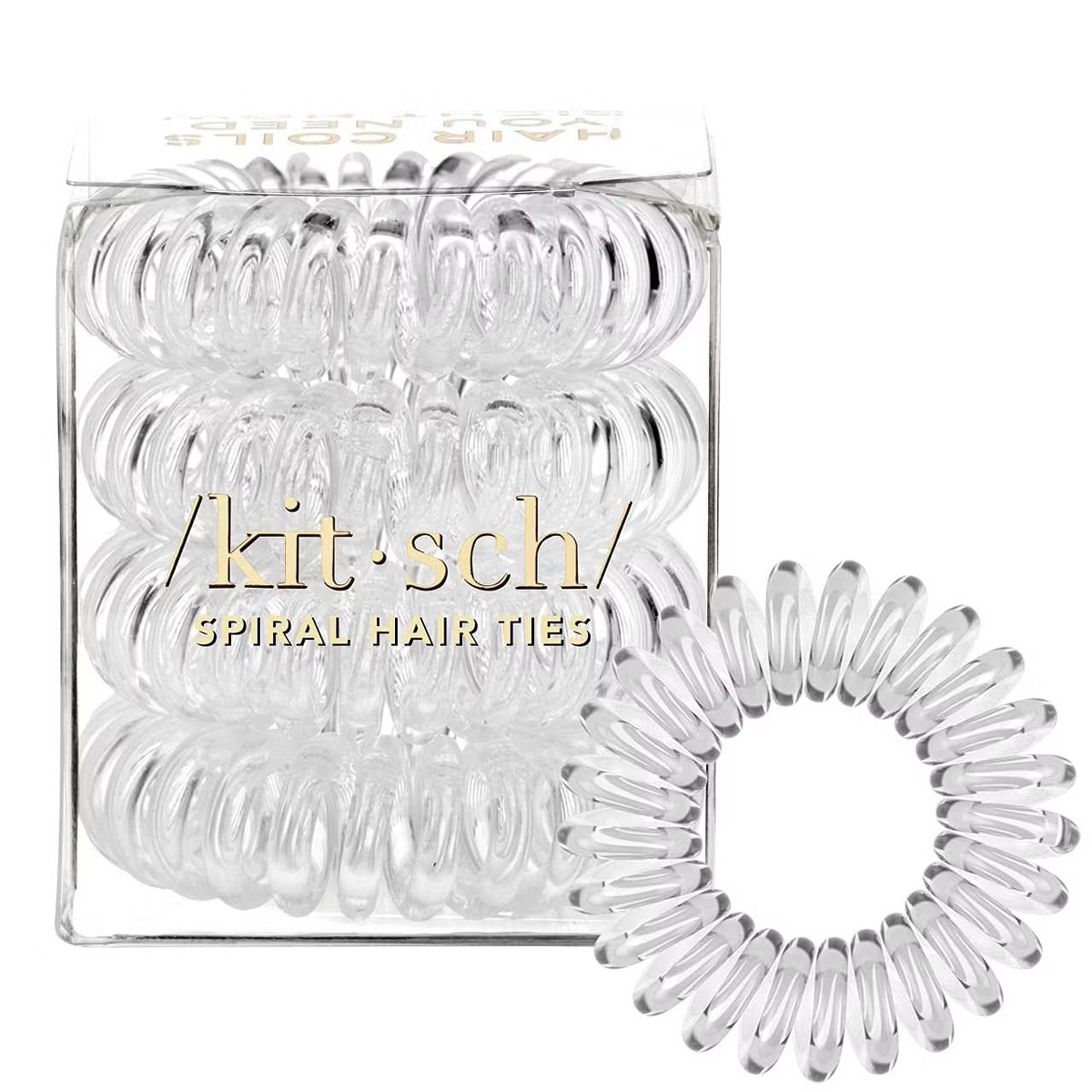 Kitsch Spiral Hair Ties, Coil Hair Ties, 4 Pack | Target