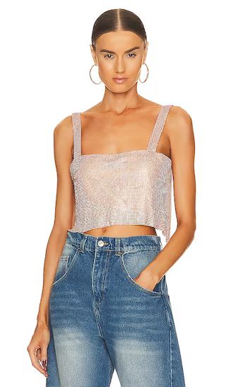 Audrina Top in Gold | Revolve Clothing (Global)