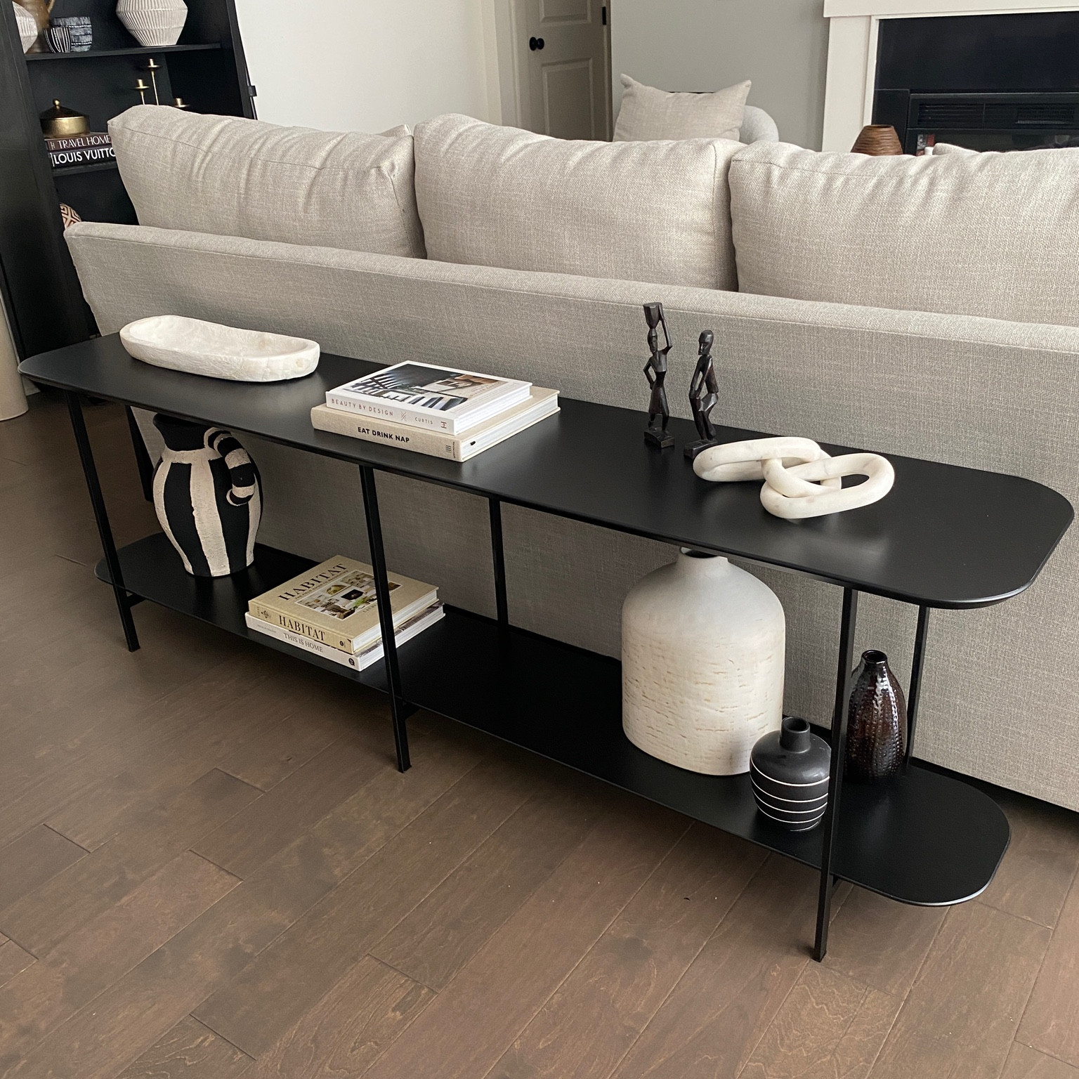 Living room sofa/console table and neutral home decor

#LTKhome #LTKstyletip #LTKFind