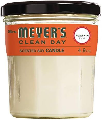 Mrs. Meyer's Clean Day Scented Soy Candle Small Glass, Pumpkin, 4.9 Ounce | Amazon (US)