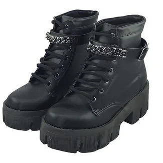 Coturno Feminino Donatella Shoes Confort com Corrente Preto | Dafiti (BR)