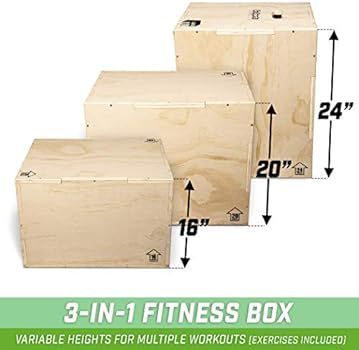 GoSports Fitness Launch Box - 3-in-1 Plyo Jump Box for Exercises of All Skill Levels | Amazon (US)